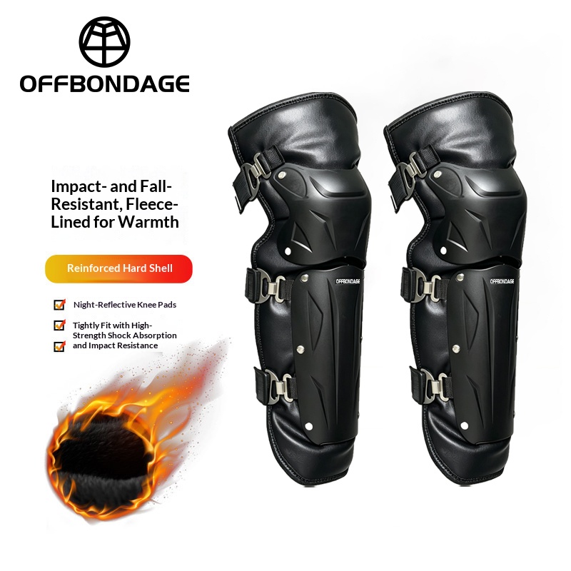 Knee Guard Hard - OFFBONDAGE 겨울용 오토바이용 보온 무릎 보호대,