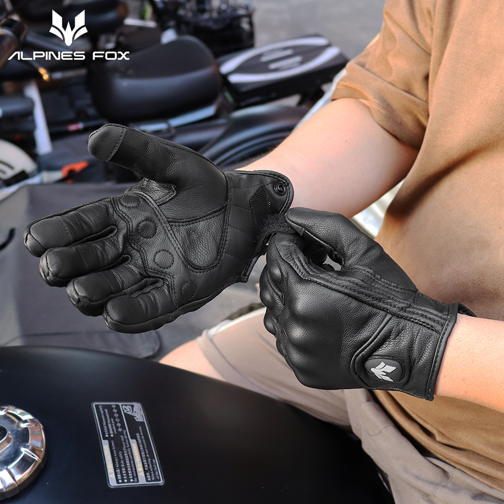 레트로 오토바이 가죽 장갑 빈티지 남성 여성 보호 터치 - Motorcycle Gear Fox 리뷰 및 가격