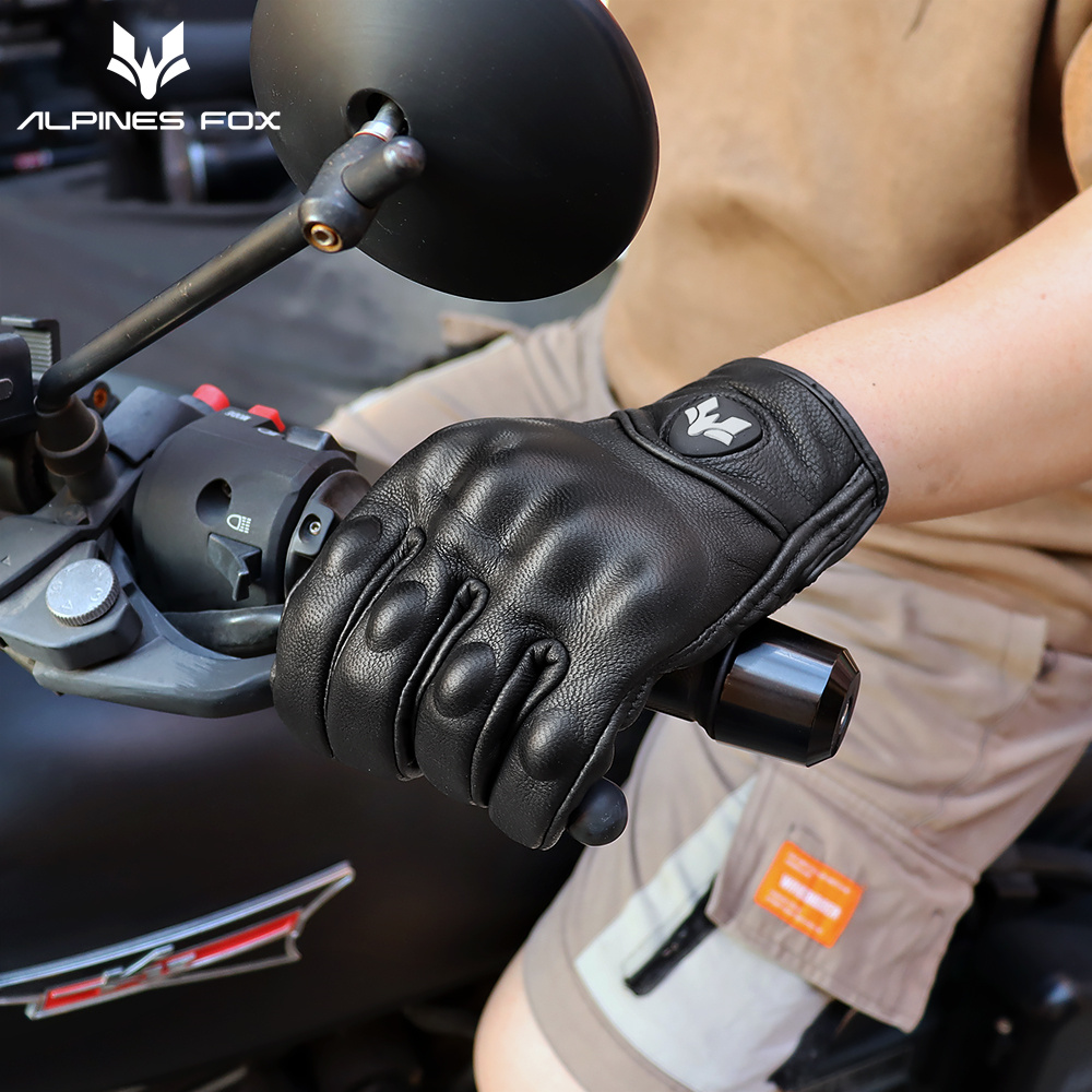 레트로 오토바이 가죽 장갑 빈티지 남성 여성 보호 터치 - Motorcycle Gear Fox 리뷰 및 가격