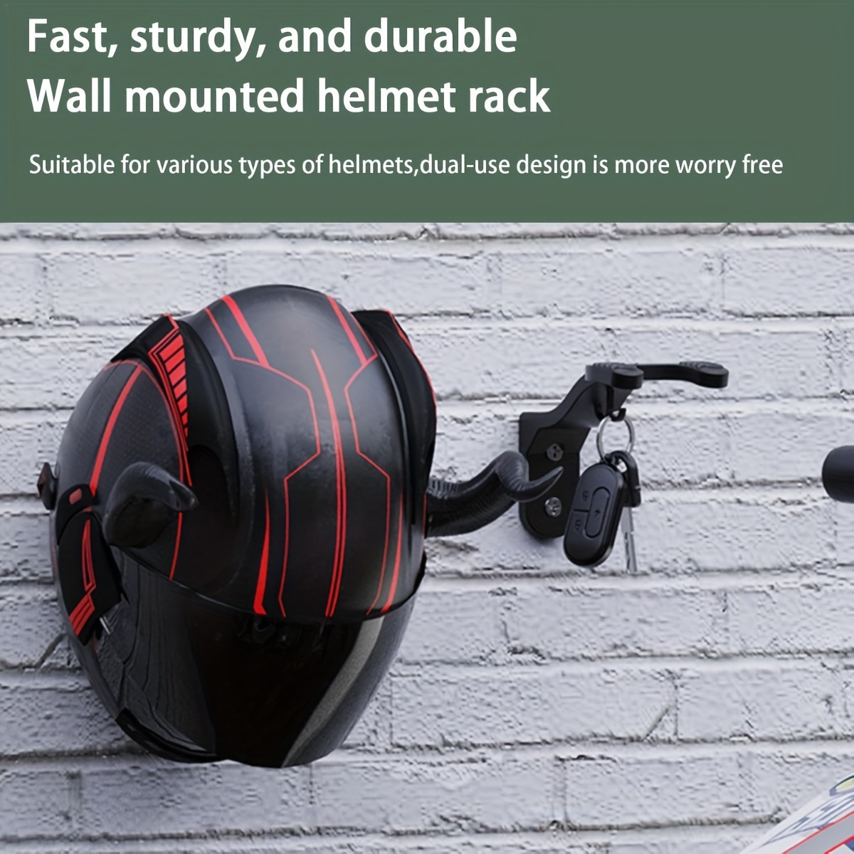 범용 벽걸이형 오토바이 헬멧 홀더, 차고용 키 걸이가  - Motorcycle Gear Wall Mount 리뷰 및 가격